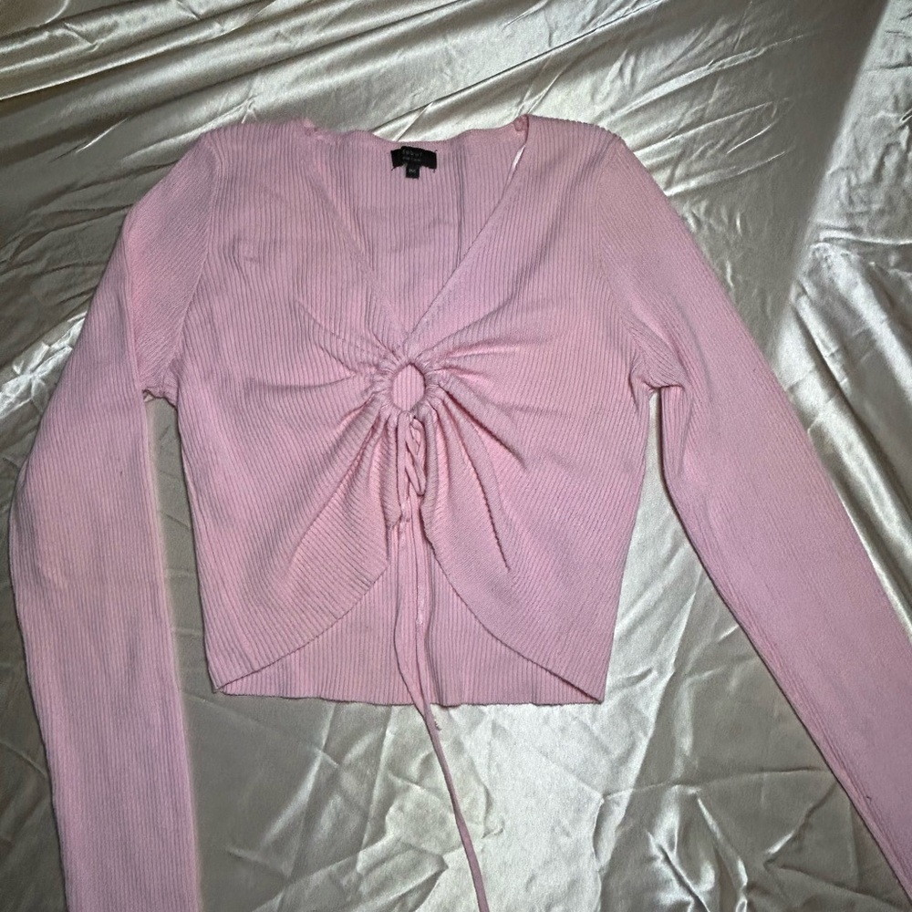Pink Long Sleeve Knit Top